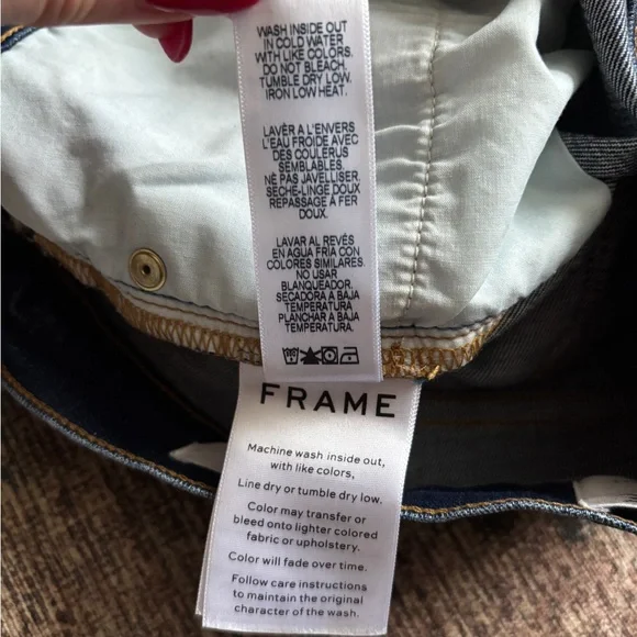 Frame Le Cutoff Denim Shorts Women’s Size 26 - Picture 5 of 9